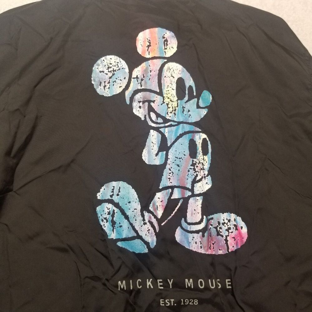 Neff Disney Jacket Mickey Mouse Black Windbreaker Mens size medium Disneyland‎